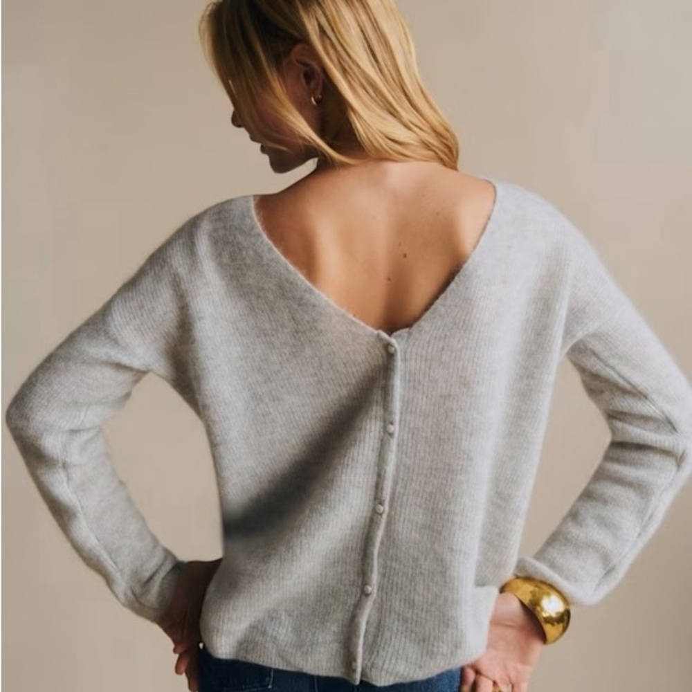 Sezane Gray Barry Cardigan - XXS - Picture 2 of 5